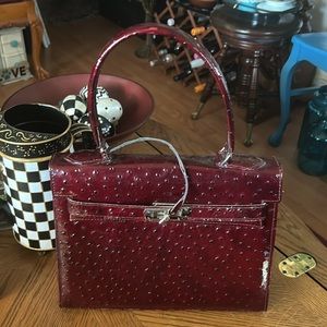 Vintage Burgundy Leather Handbag